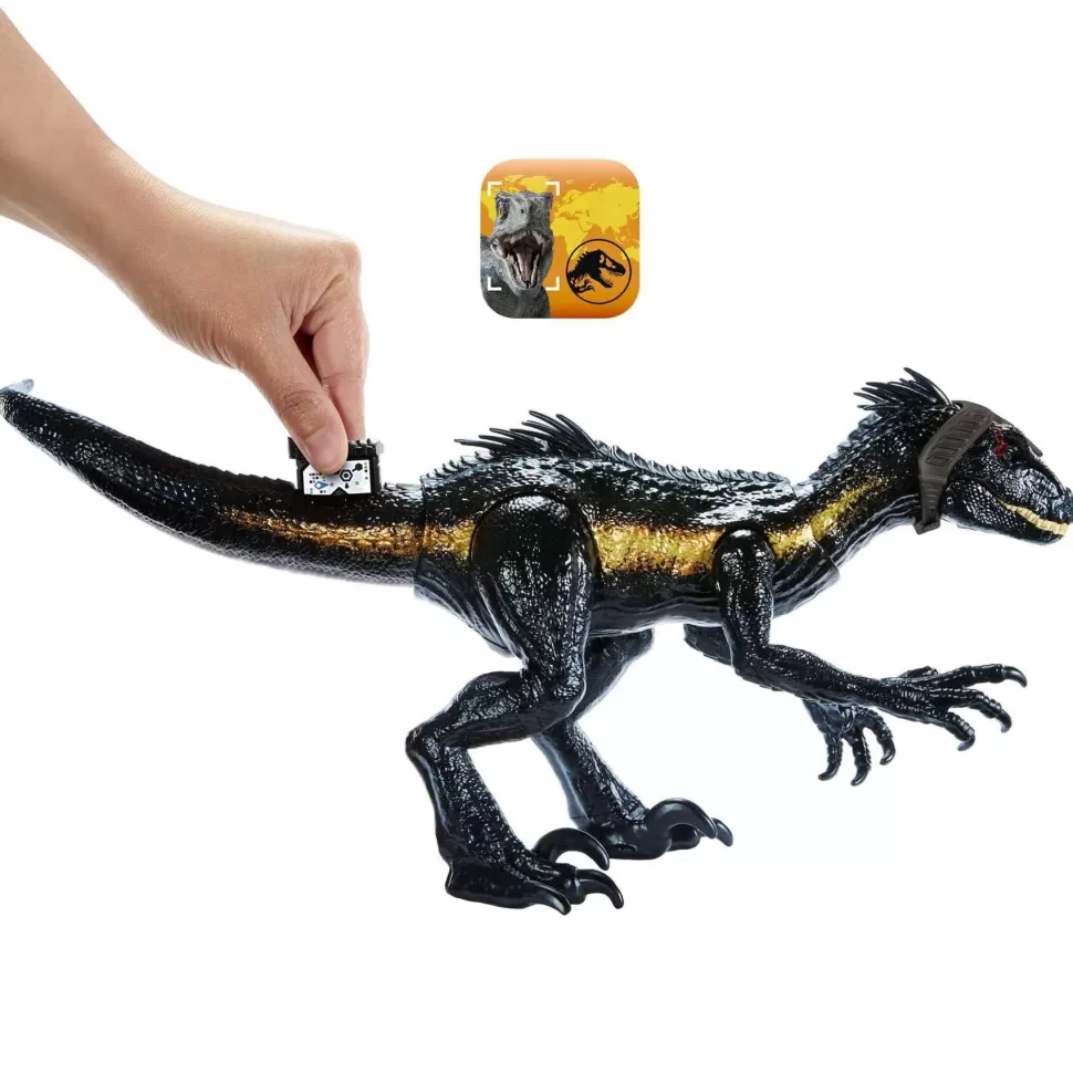 Jurassic World Figuras Y Minimundos^ Rastrea Y Ataca Indoraptor Dinosaurio Juguete 4 Anos