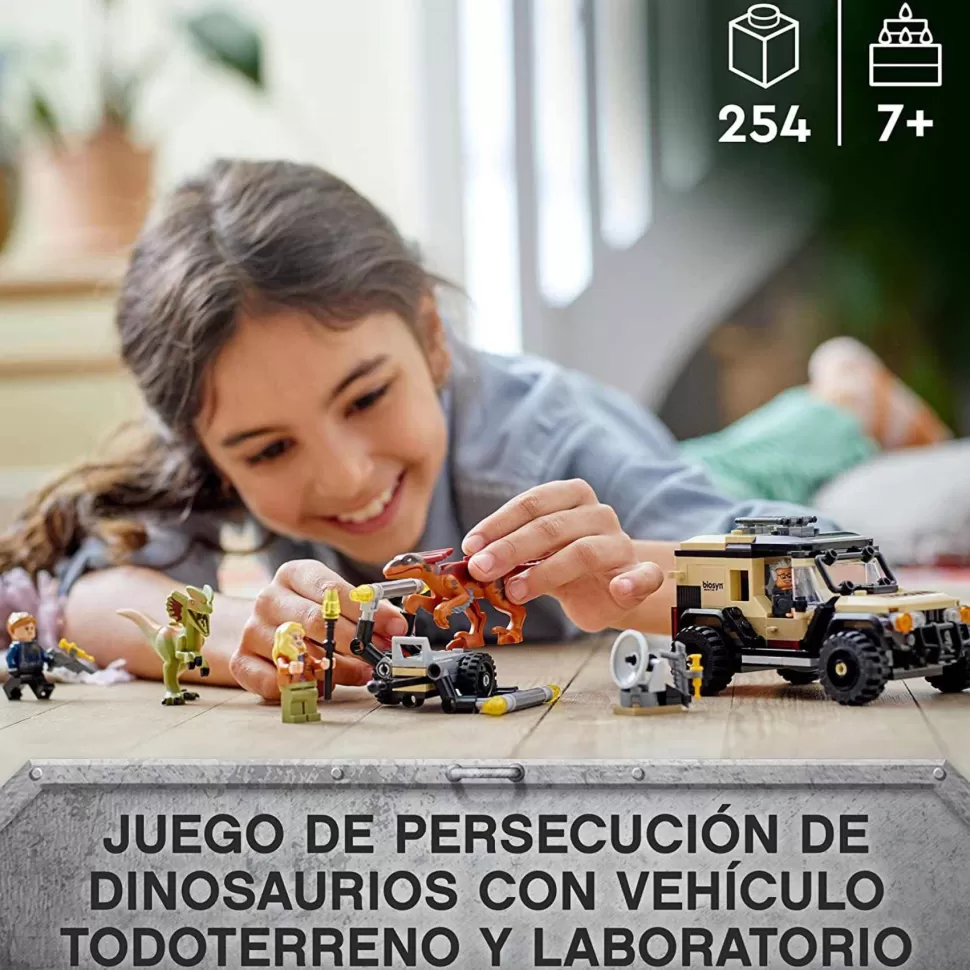 * Jurassic World Transporte Del Pyrorraptor Y El Dilofosaurio 76951* Juegos De Construcción
