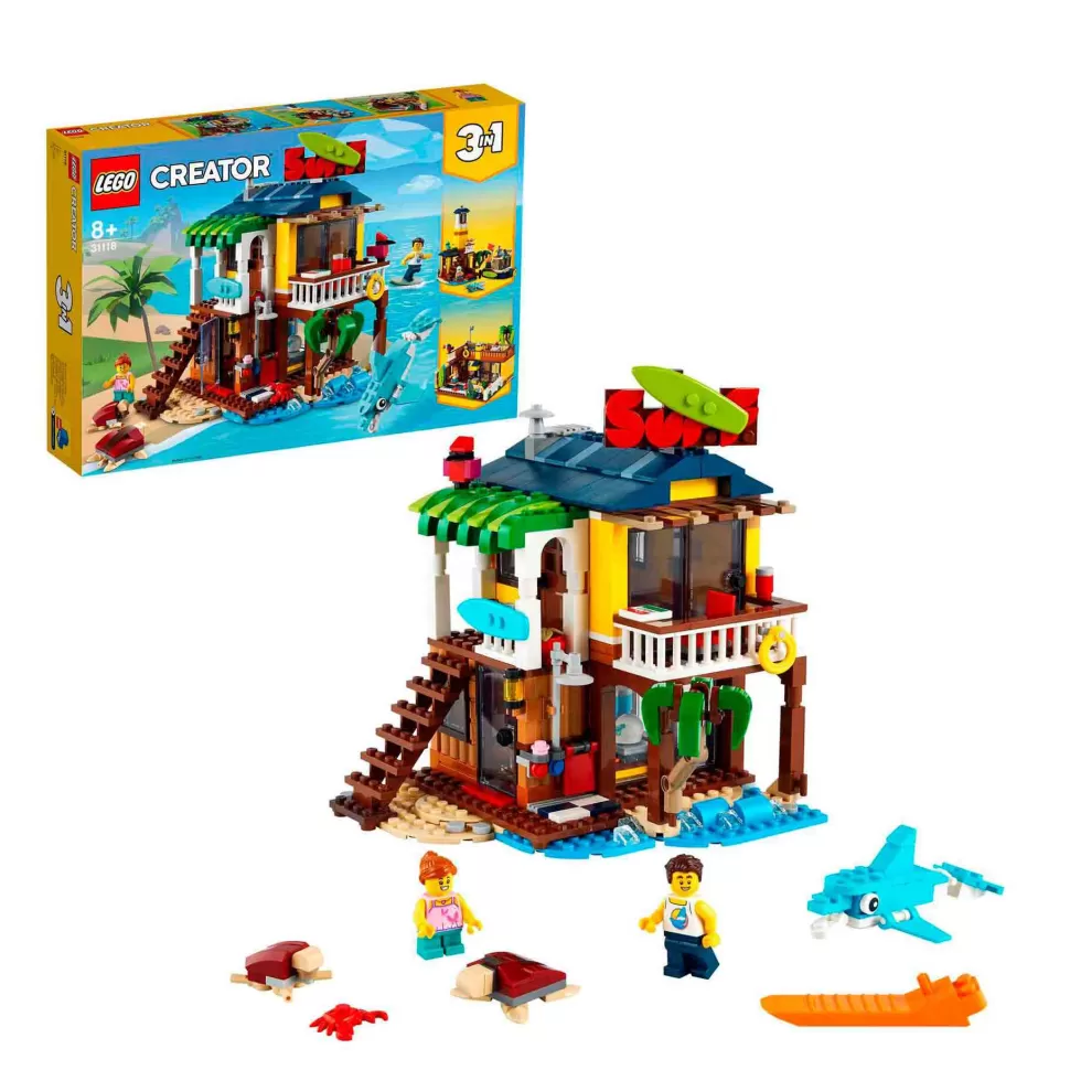 * Juegos De Construcción^Kit De Construcción Creator 3En1 31118 Casa Surfera En La Playa (564 Piezas)