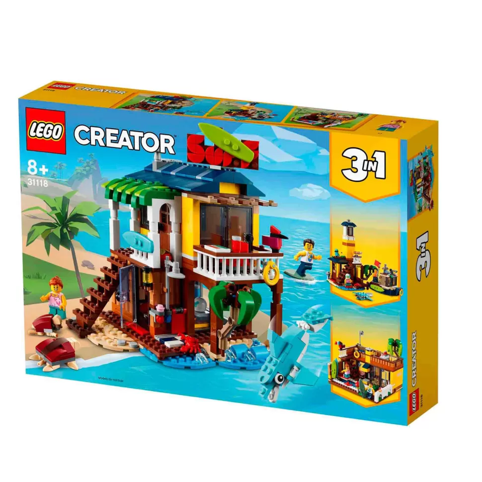 * Juegos De Construcción^Kit De Construcción Creator 3En1 31118 Casa Surfera En La Playa (564 Piezas)