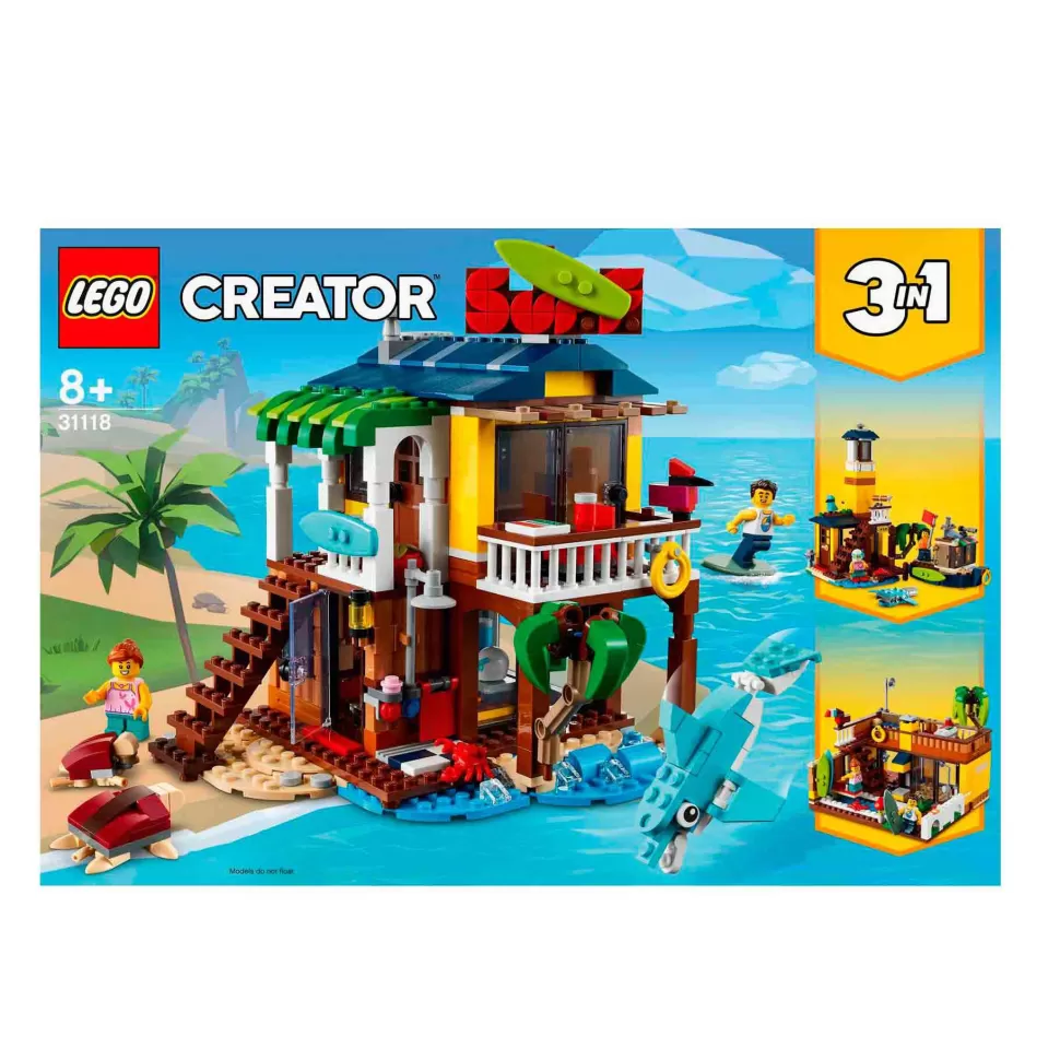* Juegos De Construcción^Kit De Construcción Creator 3En1 31118 Casa Surfera En La Playa (564 Piezas)