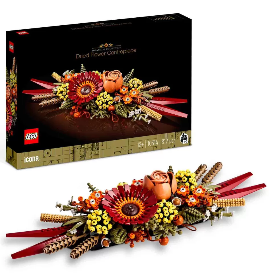 * Kit De Construcción Icons 10314 Centro De Flores Secas (812 Piezas)* Juegos De Construcción