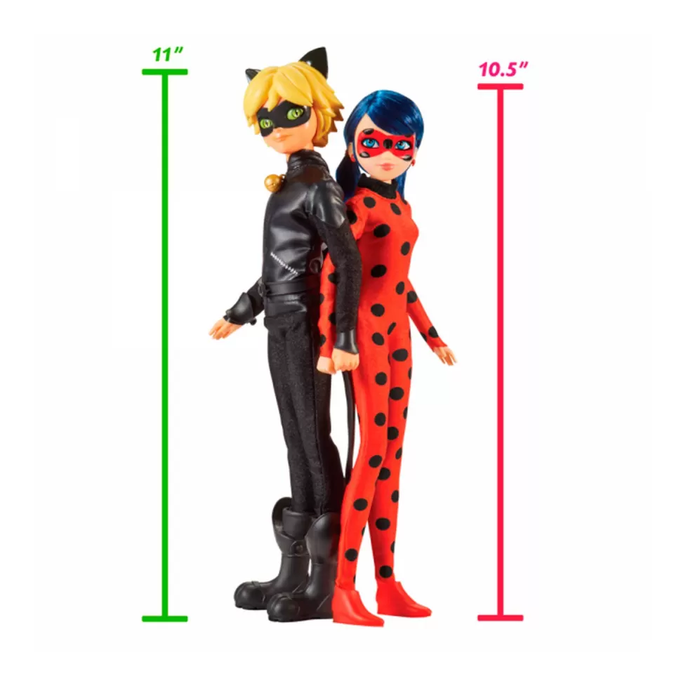 Prodigiosa Ladybug Muñecas^Lady Bug Pack 2 Muñecas Lady Bug Y Cat Noir