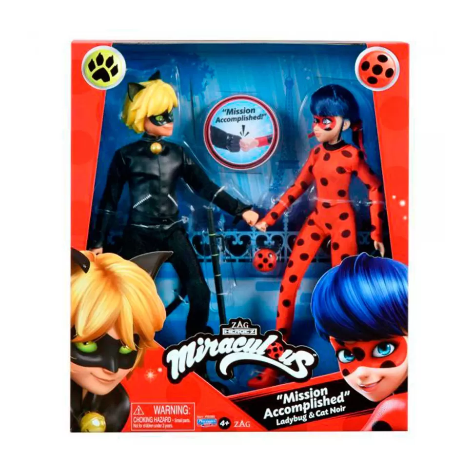 Prodigiosa Ladybug Muñecas^Lady Bug Pack 2 Muñecas Lady Bug Y Cat Noir