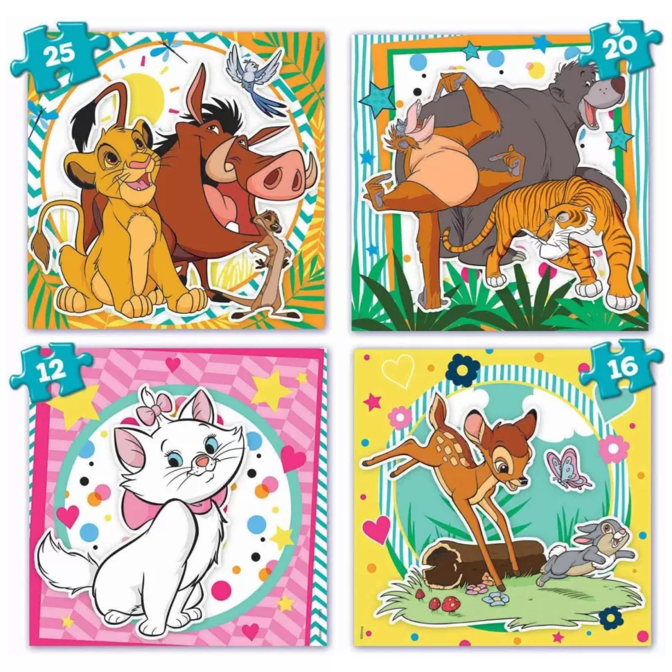 Educa Borras Maleta Progresivos Animals 4 Puzzles 12 16 20 25 Piezas* Puzzles Y Educativos