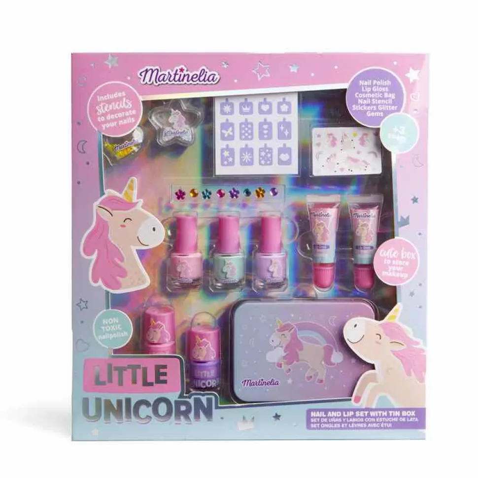 Martinelia Juguetes De Imitación Y Hogar^ Little Unicorn Set De Unas Y Labios