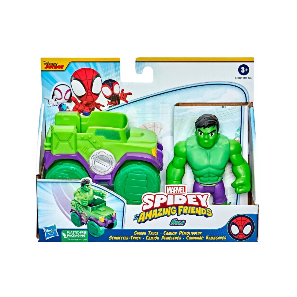 Spiderman Marvel Spidey And His Amazing Friends Hulk Y Camion Demoledor* Figuras Y Minimundos