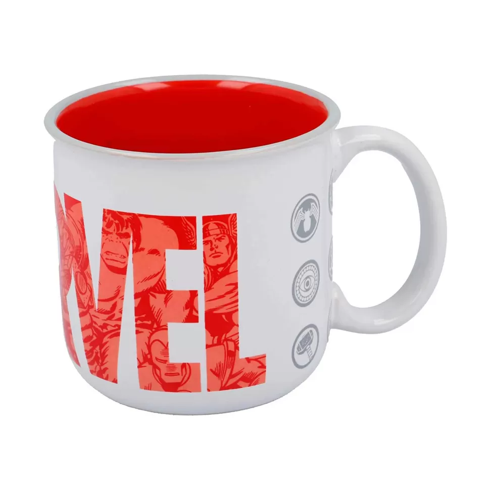 Avengers Vuelta Al Cole^Marvel Taza Ceramica De Desayuno 400 Ml En Caja Regalo