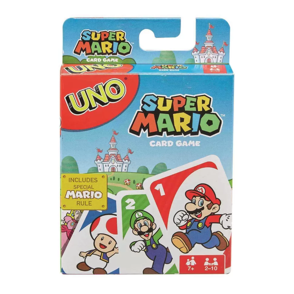 Super Mario Mattel Games Uno Juego De Cartas 7 Anos* Juegos De Mesa