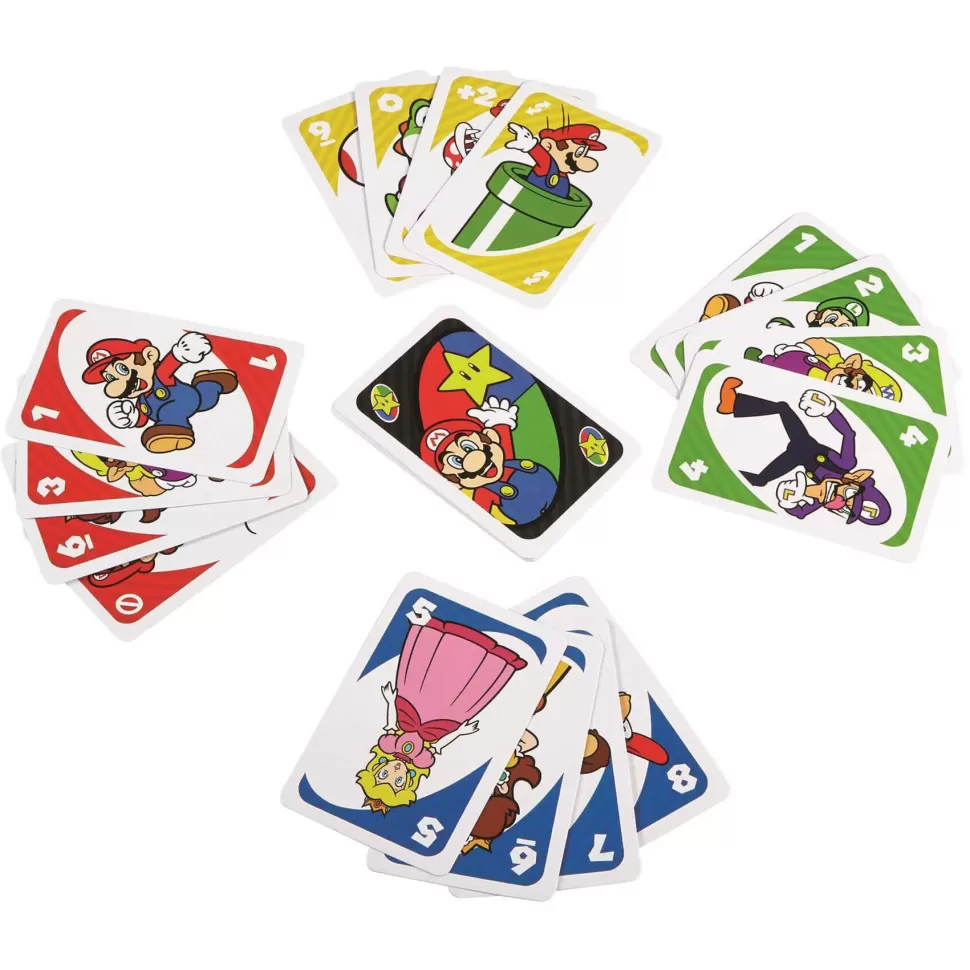 Super Mario Mattel Games Uno Juego De Cartas 7 Anos* Juegos De Mesa