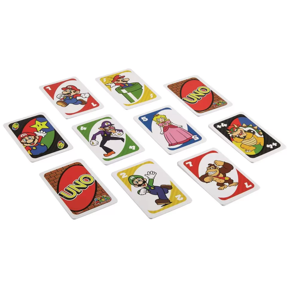 Super Mario Mattel Games Uno Juego De Cartas 7 Anos* Juegos De Mesa