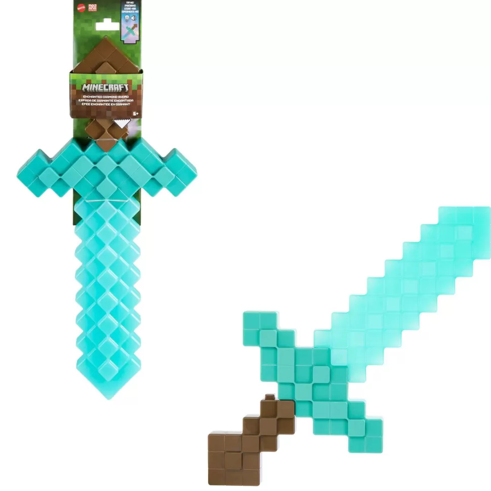 Minecraft Espada De Diamante Encantada Con Luces Y Sonidos Juguetes* Figuras Y Minimundos