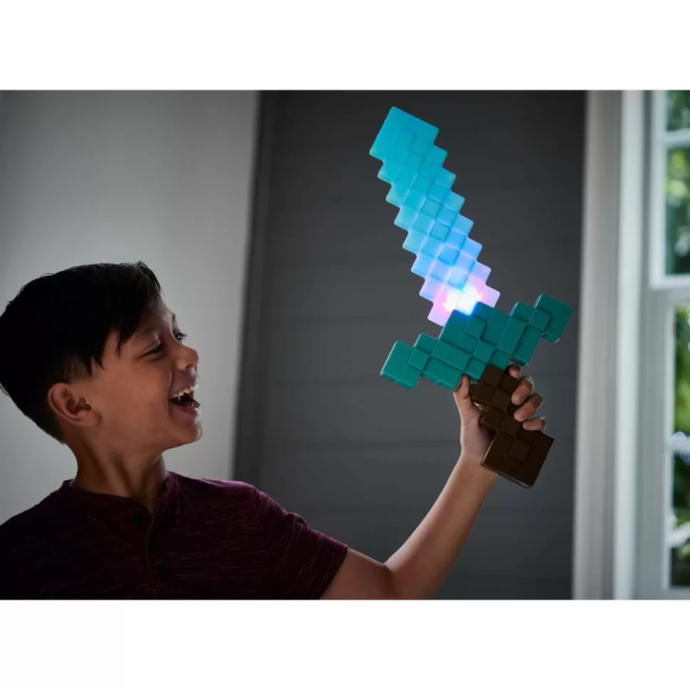 Minecraft Espada De Diamante Encantada Con Luces Y Sonidos Juguetes* Figuras Y Minimundos