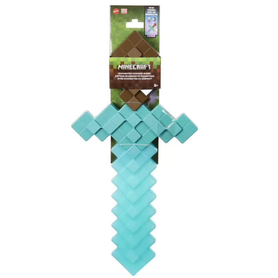 Minecraft Espada De Diamante Encantada Con Luces Y Sonidos Juguetes* Figuras Y Minimundos