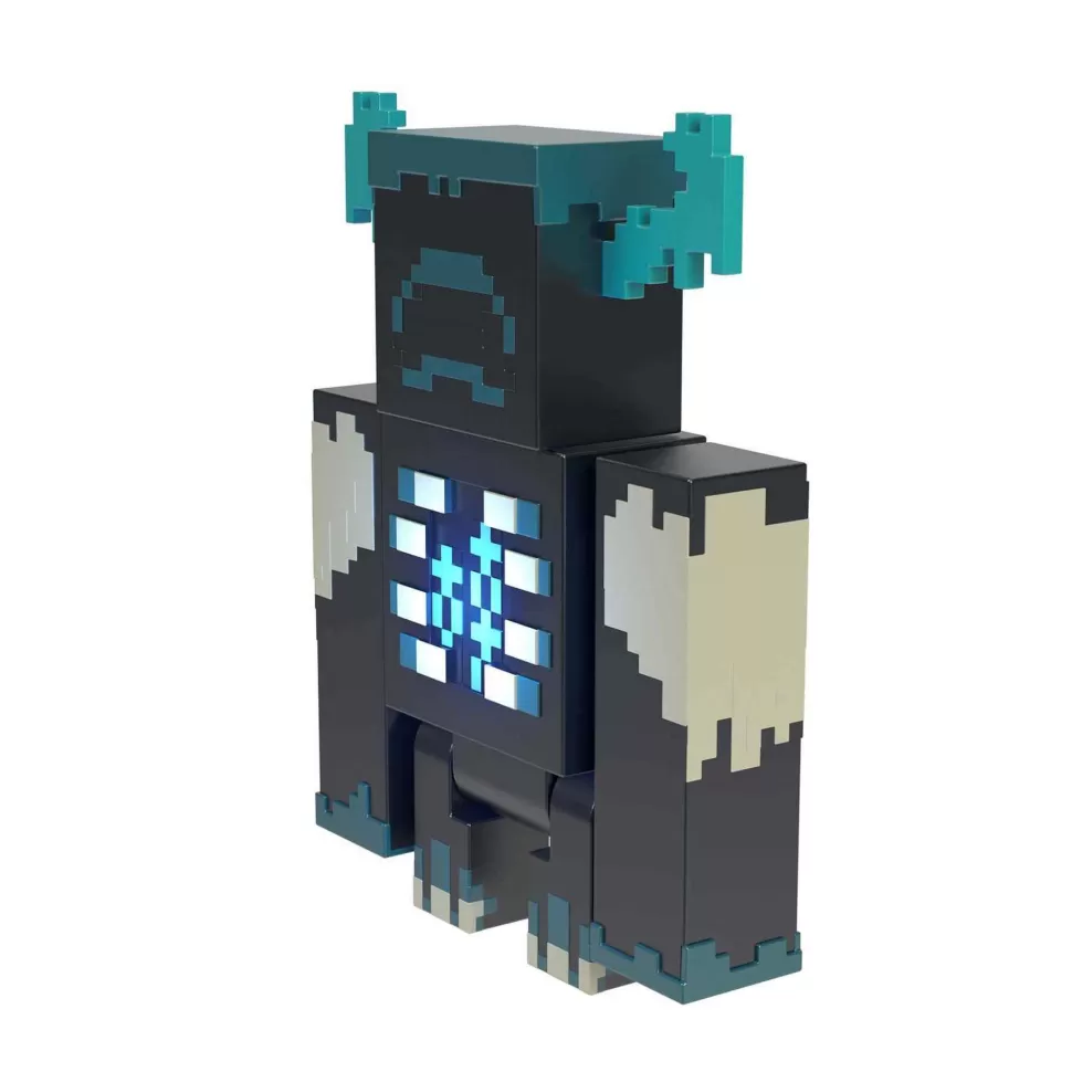 Minecraft Figuras Y Minimundos^ Warden Figura De Accion Deluxe Grande Con Luces Y Sonidos Juguete 3 Anos (Mattel Hhk89)