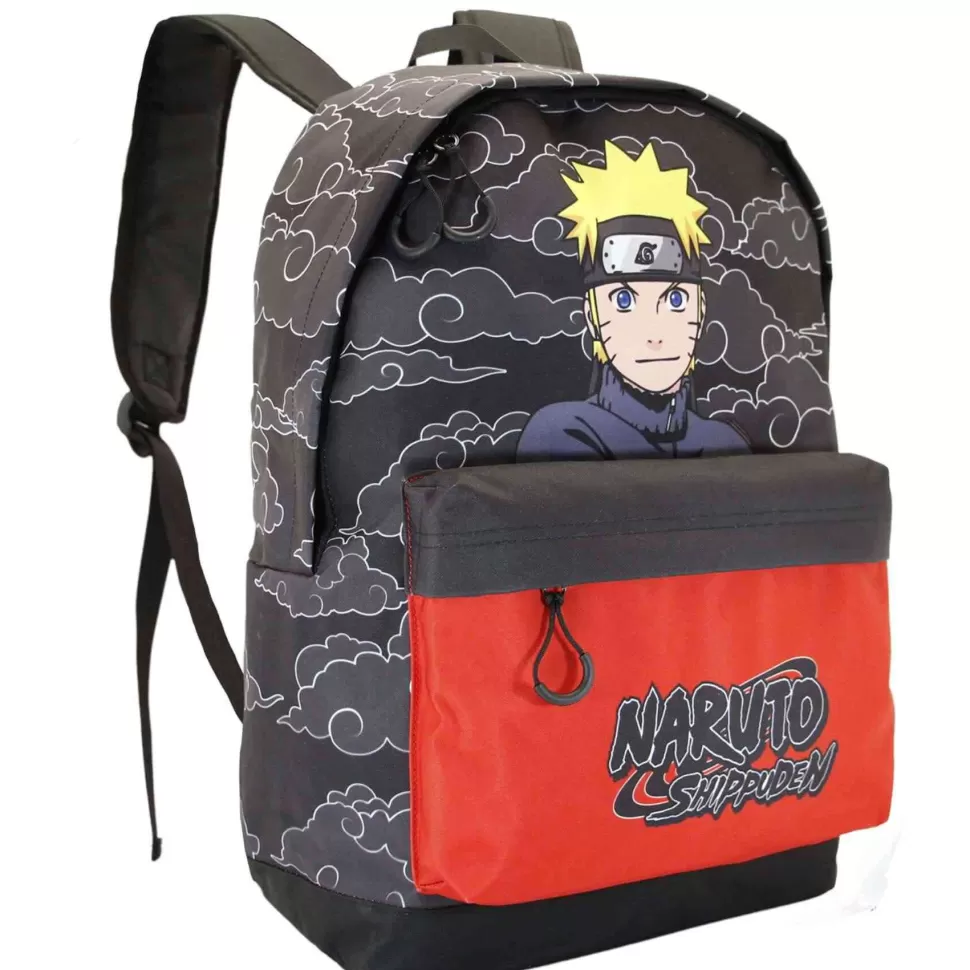 Naruto Vuelta Al Cole^Mochila Hs Fan Clouds Adaptable A Carro 41 Cm