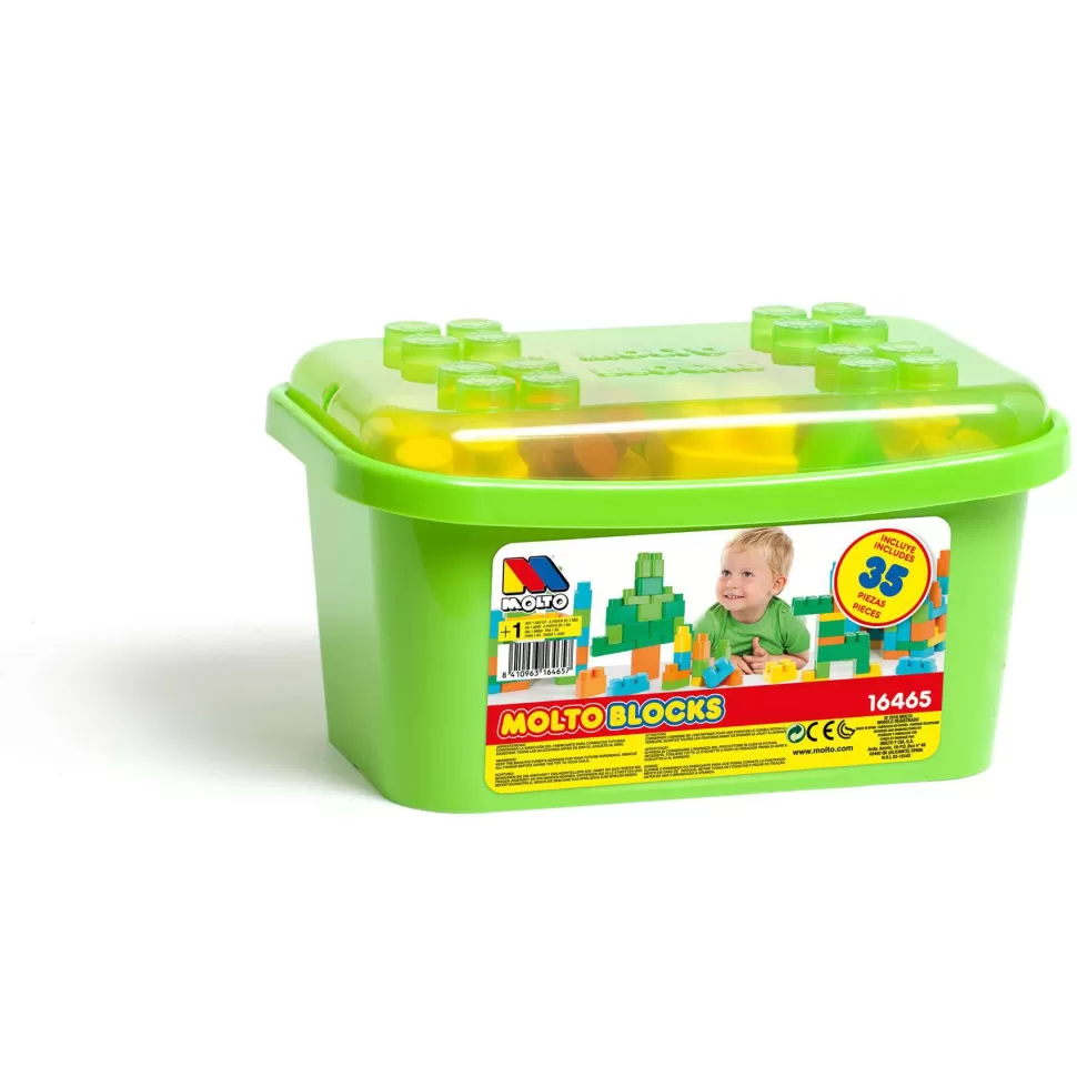 Molto Primera Infancia^ Cubeta Bloques 35 Piezas | Juguete Infantil