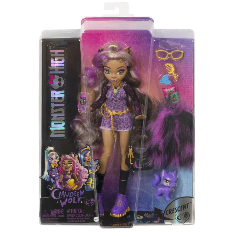 Monster High Muñecas^ Clawdeen Wolf Muneca Articulada Con Mascota Y Accesorios De Moda