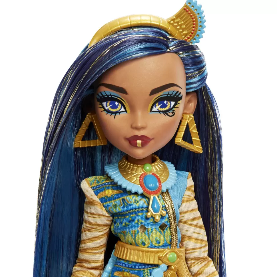 Monster High Muñecas^ Cleo De Nile Muneca Articulada Con Mascota Y Accesorios De Moda