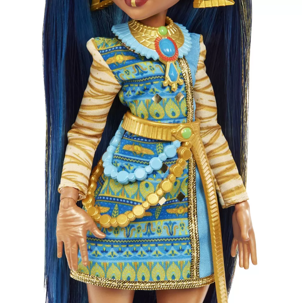 Monster High Muñecas^ Cleo De Nile Muneca Articulada Con Mascota Y Accesorios De Moda