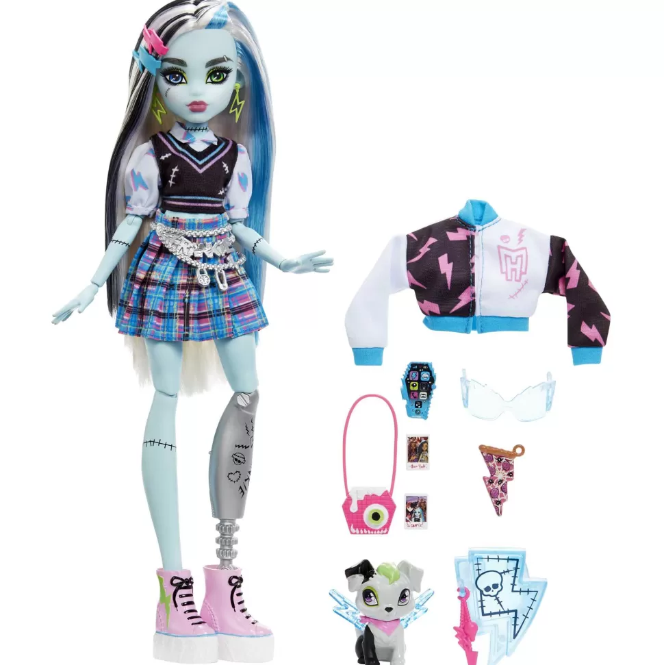Monster High Muñecas^ Frankie Stein Muneca Con Accesorios 4 Anos