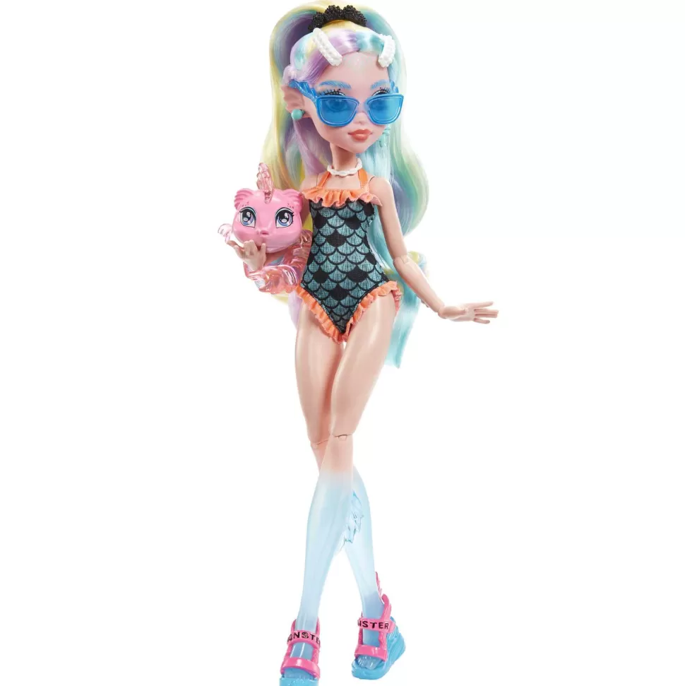Monster High Muñecas^ Lagoona Blue Muneca Articulada Con Mascota Y Accesorios De Moda
