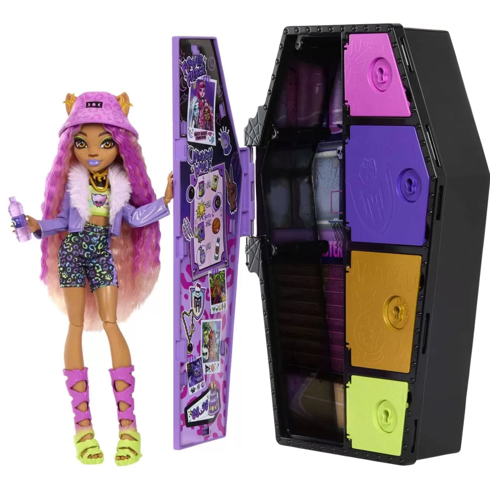 Monster High Skulltimate Secrets Clawdeen Wolf Muneca Con Armario Con 15 Accesorios Sorpresa De Moda* Muñecas