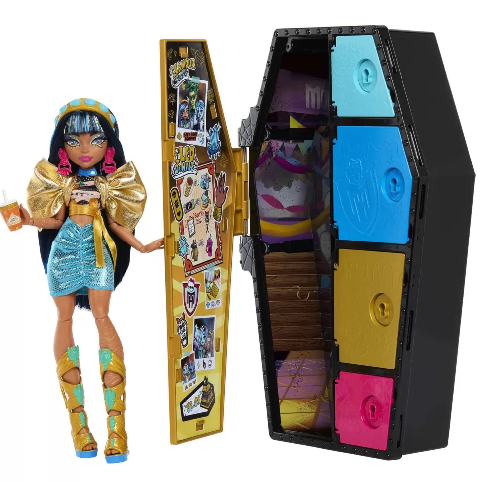 Monster High Skulltimate Secrets Cleo De Nile Muneca Con Armario Con 15 Accesorios Sorpresa De Moda* Muñecas