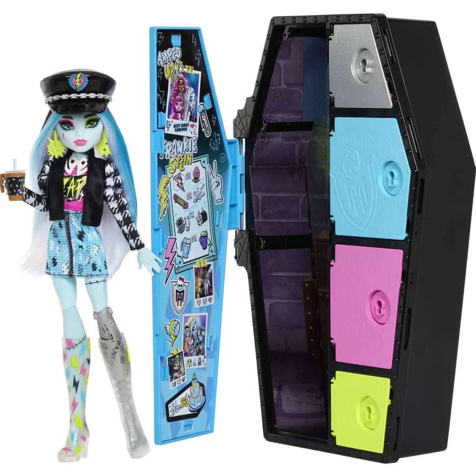 Monster High Skulltimate Secrets Frankie Stein Muneca Con Armario Con 15 Accesorios Sorpresa De Moda* Muñecas