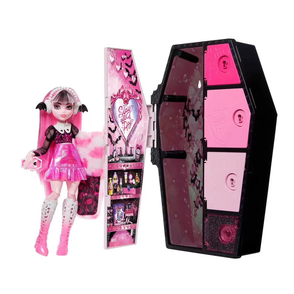 Monster High Skulltimate Secrets Serie 2 Draculaura Muneca Con Armario Iridiscente Y Accesorios Sorp* Muñecas