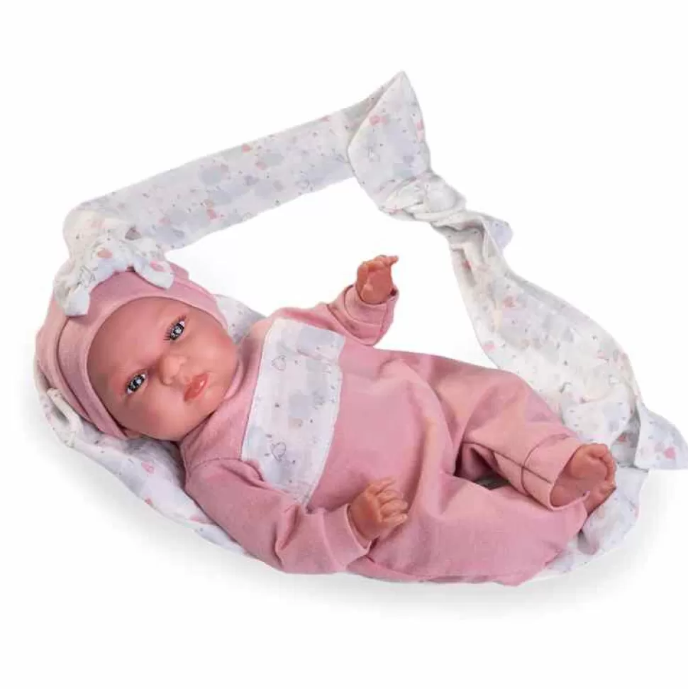 Muñecas Antonio Juan Mi Pequeno Reborn Tufi Con Fular Portabebe 33 Cm* Muñecas