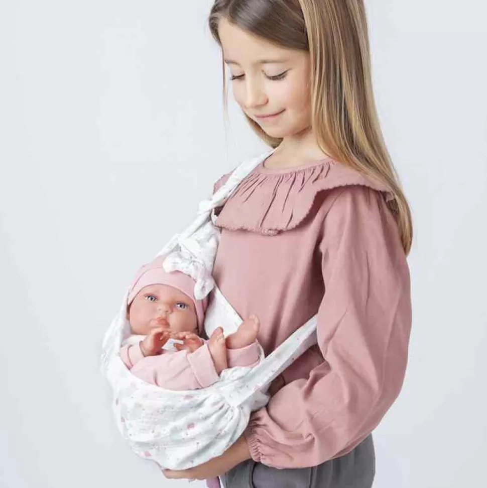 Muñecas Antonio Juan Mi Pequeno Reborn Tufi Con Fular Portabebe 33 Cm* Muñecas