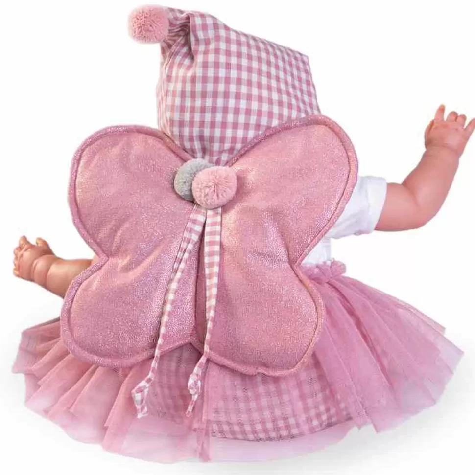Muñecas Antonio Juan Muñecas^ Mi Primer Reborn Berta Con Alitas De Mariposa 52 Cm