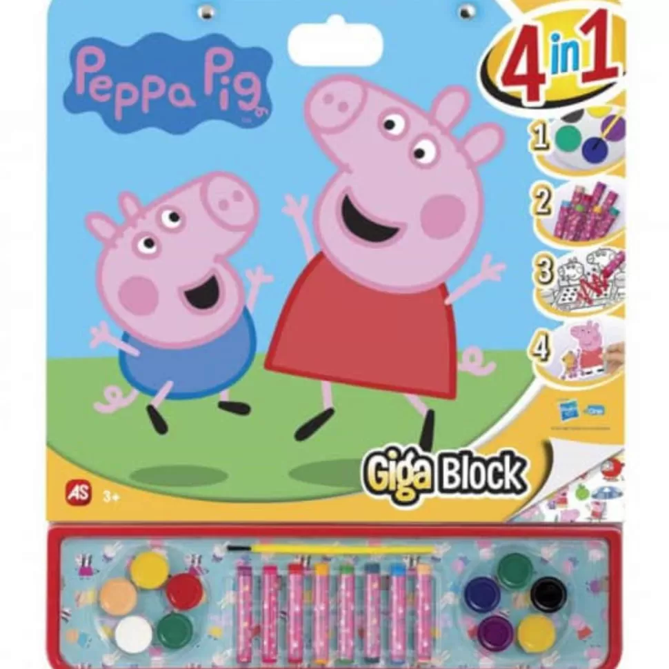 Peppa Pig Manualidades^ Libro De Colorear Giga Block 4 En 1