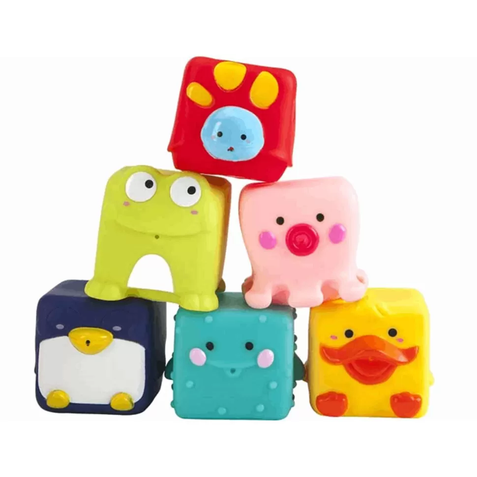 Petit Planet Set De Cubos Bano Apilables | Juguetes Para El Bano* Primera Infancia