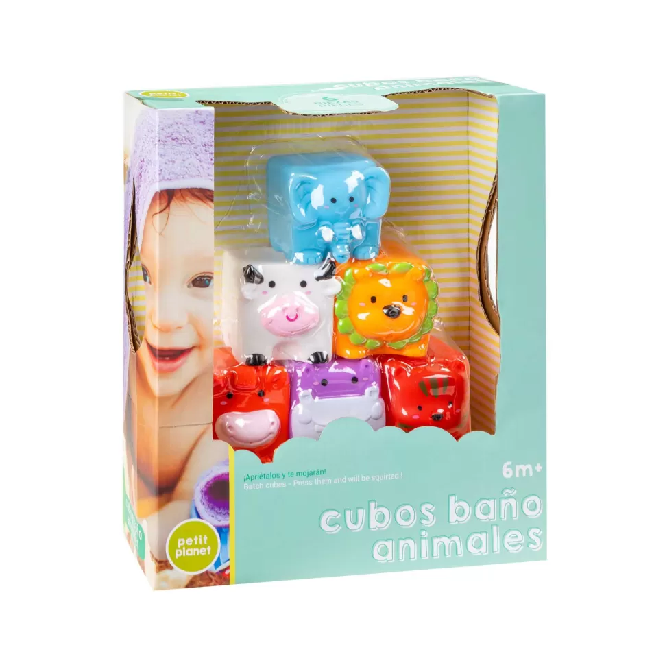 Petit Planet Set De Cubos Bano Apilables | Juguetes Para El Bano* Primera Infancia