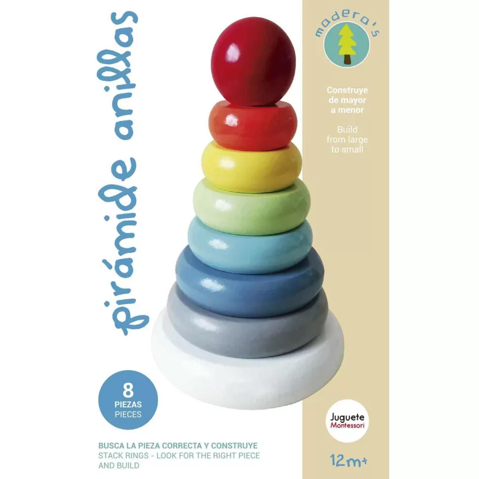 Maderas Juguetes De Madera^Piramide Anillas |