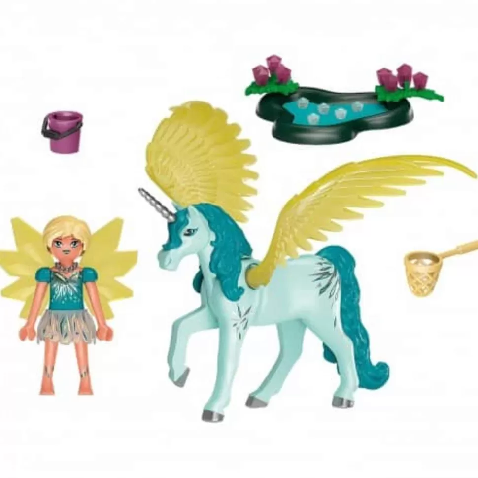 Playmobil Juegos De Construcción^ Ayuma Crystal Fairy Con Unicornio 70809