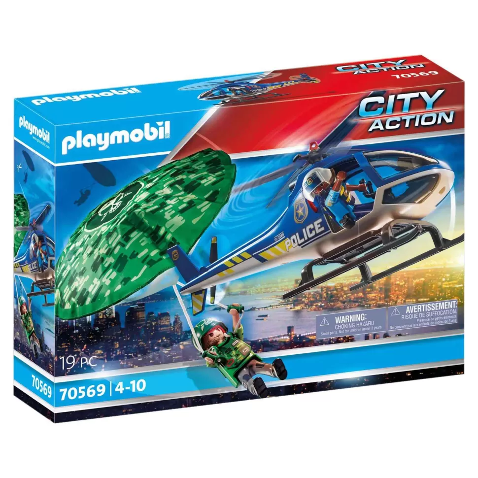 Playmobil Juegos De Construcción^ City Action Helicoptero De Policia: Persecucion En P 70569