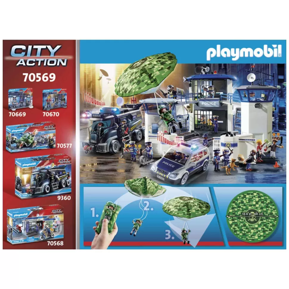 Playmobil Juegos De Construcción^ City Action Helicoptero De Policia: Persecucion En P 70569