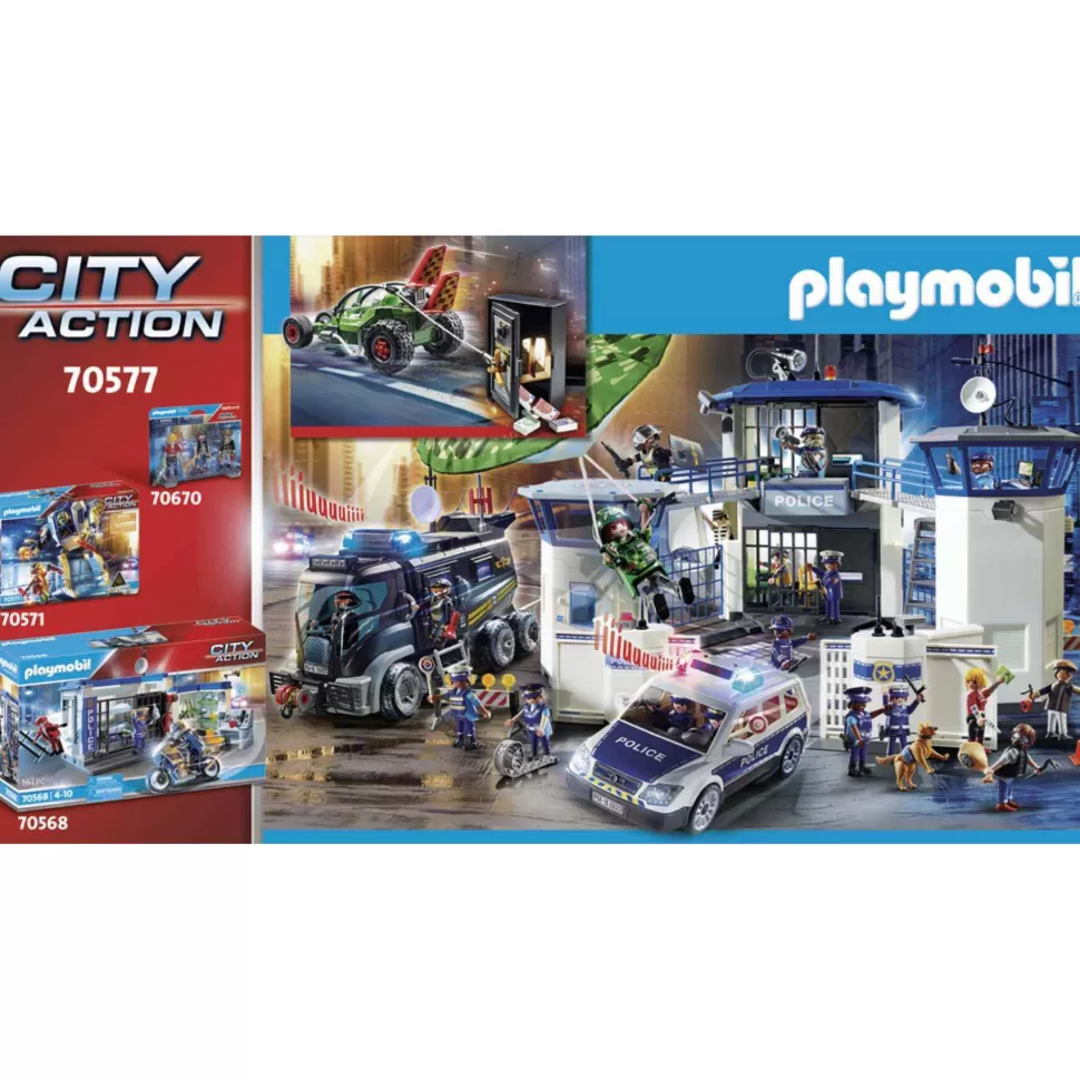 Playmobil Juegos De Construcción^ City Action Kart Policial: Persecucion Ladron De Caj 70577