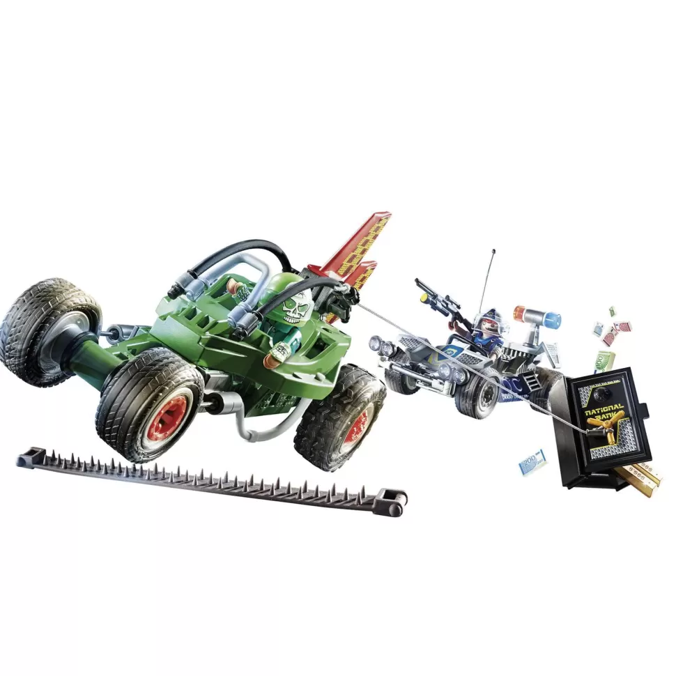 Playmobil Juegos De Construcción^ City Action Kart Policial: Persecucion Ladron De Caj 70577