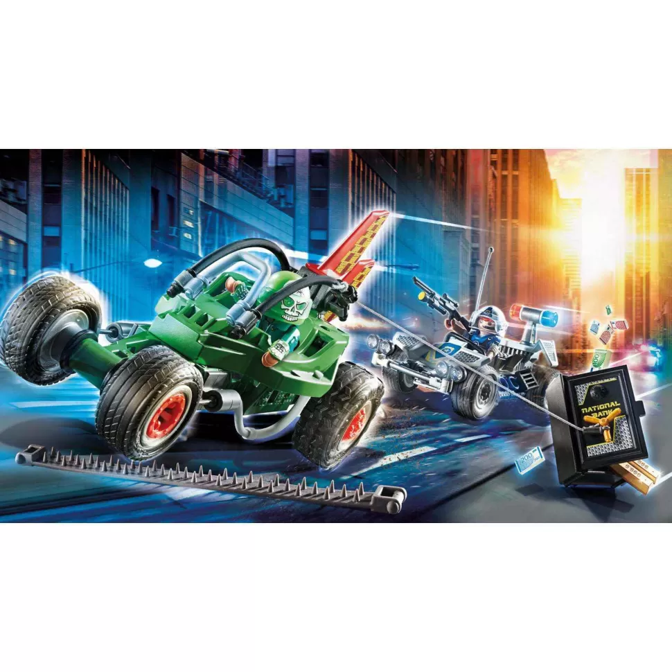 Playmobil Juegos De Construcción^ City Action Kart Policial: Persecucion Ladron De Caj 70577