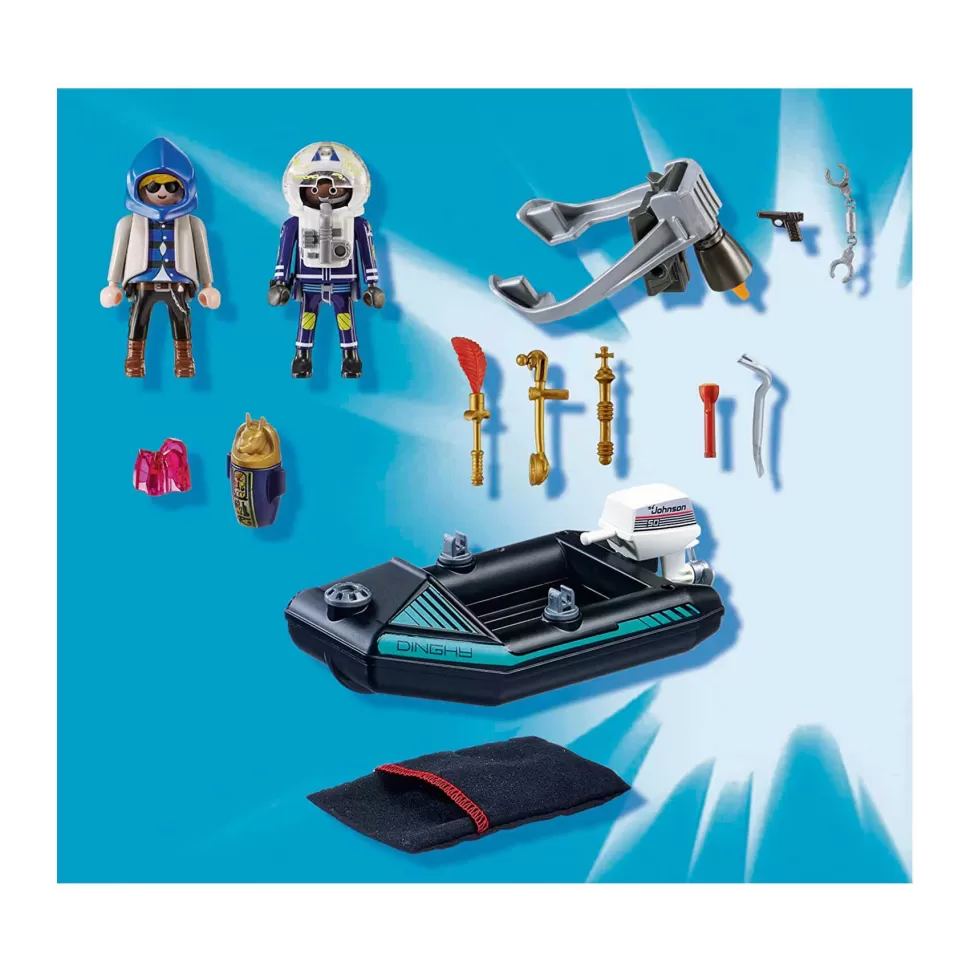 Playmobil Juegos De Construcción^ City Action Policia Mochila Propulsora Detencion Del Ladron De Arte 70782