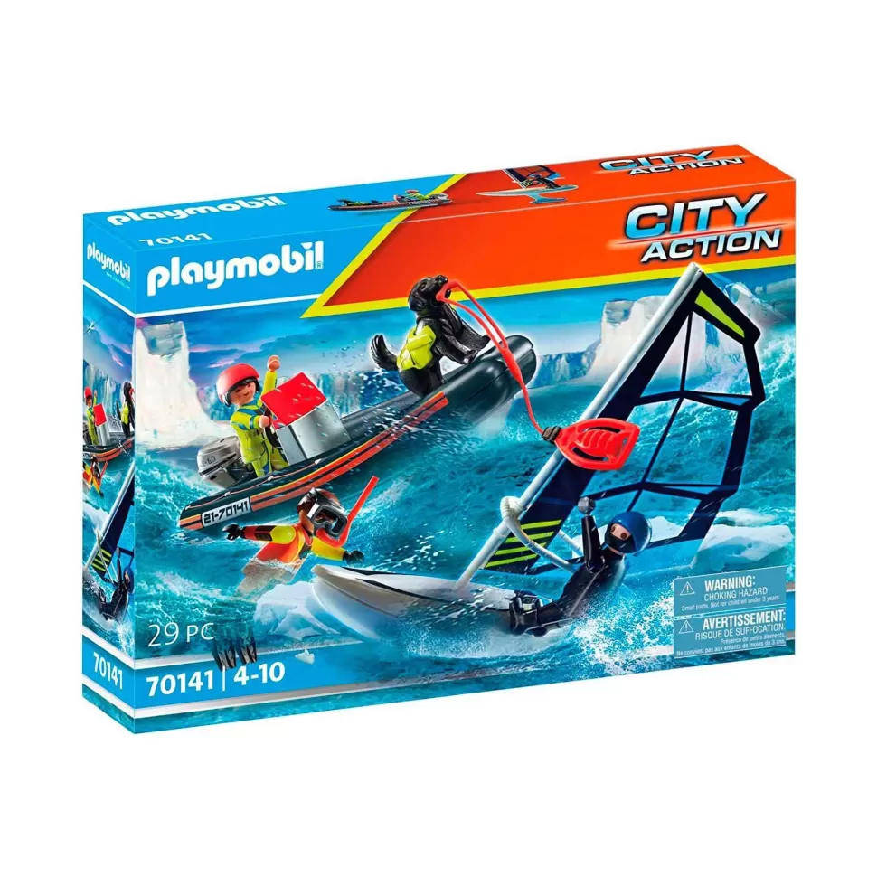 Playmobil City Action Rescate Maritimo Rescate Polar Con Bote 70141* Juegos De Construcción