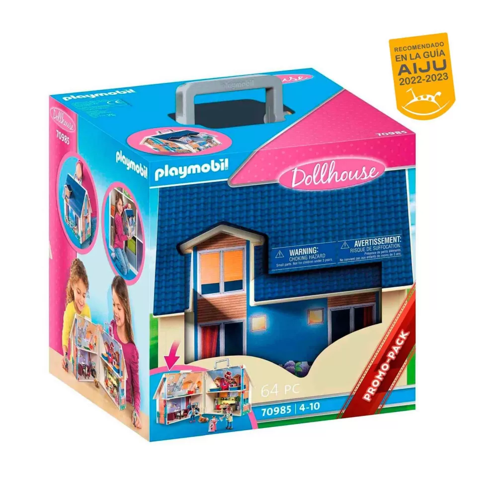 Playmobil City Life Casa Muñecas Maletin Con Mango Plegable 70985* Juegos De Construcción
