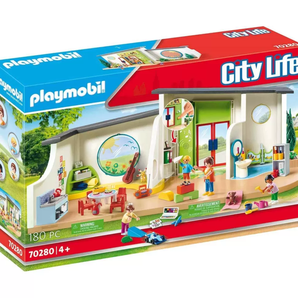 Playmobil City Life Guarderia Arcoiris Con Luz Y Sonido 70280* Juegos De Construcción