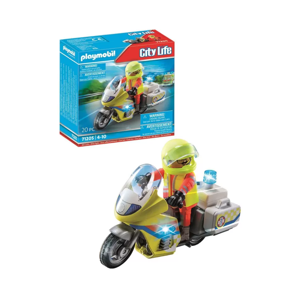 Playmobil City Life Moto De Emergencias Con Luz Intermiente 71205* Juegos De Construcción