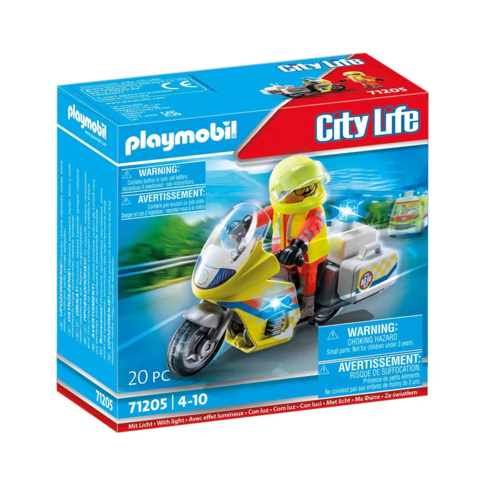 Playmobil City Life Moto De Emergencias Con Luz Intermiente 71205* Juegos De Construcción