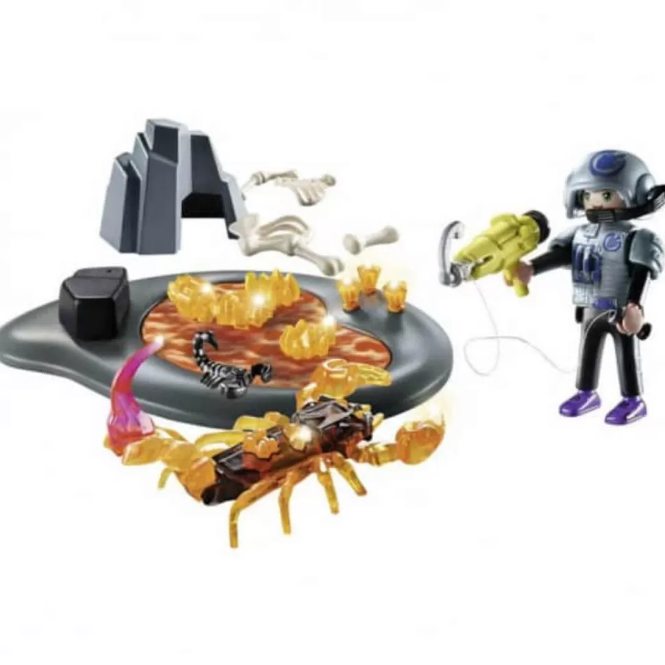 Playmobil Dino Rise Starter Pack Lucha Contra El Escorpion De Fuego 70909* Juegos De Construcción